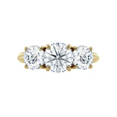 Round Diamond Trilogy Engagement Ring